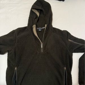 Kuhl Hooded Fleece Quarter Zip Dark Green